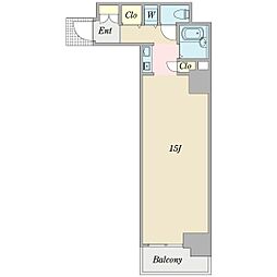 プロシード日本橋本町 ワンルームの間取図画像