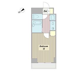 プロシード日本橋本町 1Kの間取図画像