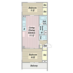 間取図画像 1LDK