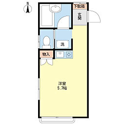 ハイム三奈 ワンルームの間取図画像