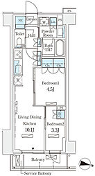 ロイヤルパークス赤羽サウス 2LDKの間取図画像