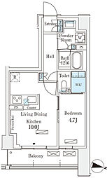 ロイヤルパークス赤羽サウス 1LDKの間取図画像