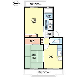 エスペランサ・ムラタ2 2DKの間取図画像