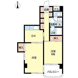 関二マンション 2DKの間取図画像