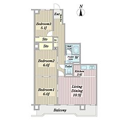 間取図画像 3LDK