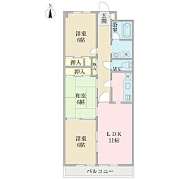 アイリーヴァ南葛西 3LDKの間取図画像
