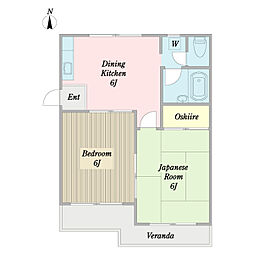 シノカズ・シャイニング 2DKの間取図画像
