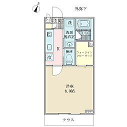 ラビスタ 1Kの間取図画像