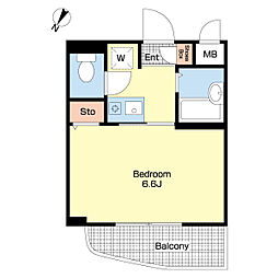 アーク南行徳 1Kの間取図画像
