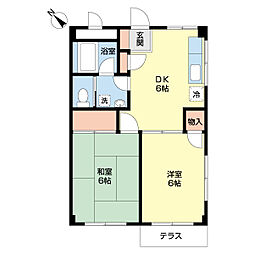 ファミリー南行徳 2DKの間取図画像