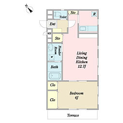 間取図画像 1LDK