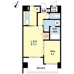 リバーライズ妙典 1LDKの間取図画像