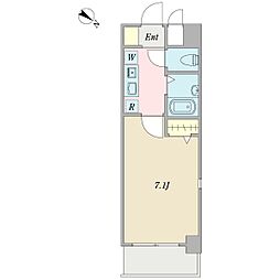 プロシード市川妙典2 1Kの間取図画像