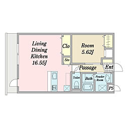 TH23 1LDKの間取図画像
