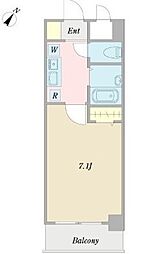 プロシード市川妙典2 1Kの間取図画像