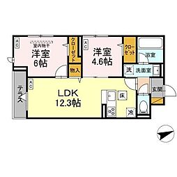 D-STELLA 2LDKの間取図画像