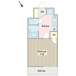 市川メトロプラザ5 1Kの間取図画像