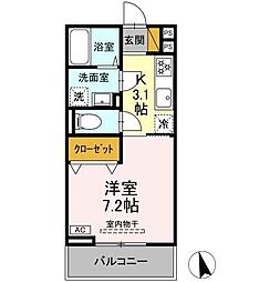 KT5th 1Kの間取図画像