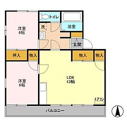 間取図画像 2LDK