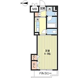 セキード・セキ公津の杜 1Kの間取図画像