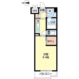セキード・セキ公津の杜 1Kの間取図画像