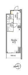 CLASSEUM(クラシアム)仙台新寺通 ワンルームの間取図画像