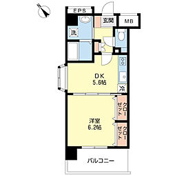ステラ新鎌ヶ谷 1DKの間取図画像