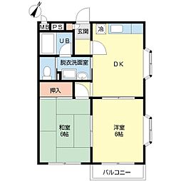 セレーノ 2DKの間取図画像
