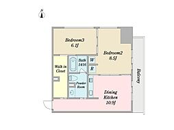 ブランヴェール 2DKの間取図画像
