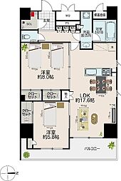 ブランヴェール 2LDKの間取図画像