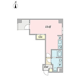LOMBARDCOURT神田 ワンルームの間取図画像