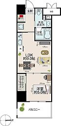 ブランヴェール 1LDKの間取図画像