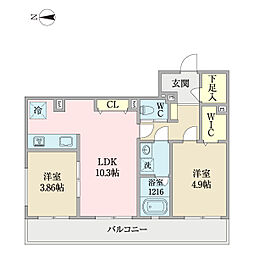 間取図画像 2LDK