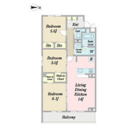 間取図画像 3LDK