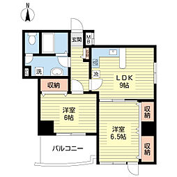 ANTHILL順一 2LDKの間取図画像