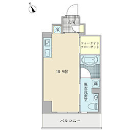 プロシード西天満 ワンルームの間取図画像