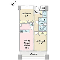 間取図画像 2LDK