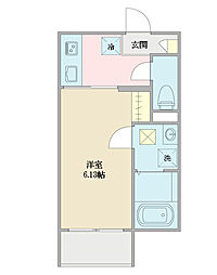 LECOCON瑞穂 1階1Kの間取り