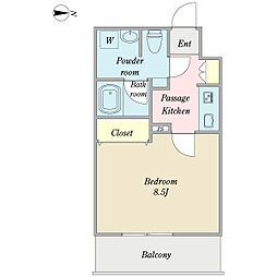 プロシード大須 1Kの間取図画像
