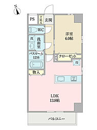 コントレイルりんくう常滑 1LDKの間取図画像
