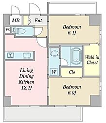 エスペランサ泉 2LDKの間取図画像