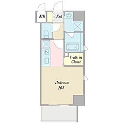 アビタシオン内山 ワンルームの間取図画像