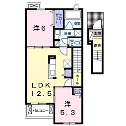 玉藻2 2LDKの間取図画像