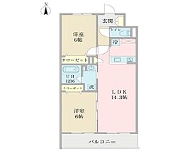 CROSSGARDEN 2LDKの間取図画像