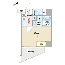 SYFORme西大井 1Kの間取図画像