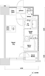 エンクレスト空港前 ワンルームの間取図画像