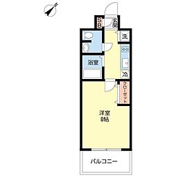CASSIA天神南 1Kの間取図画像