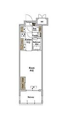 RJRプレシア博多パークレジデンス 1Kの間取図画像