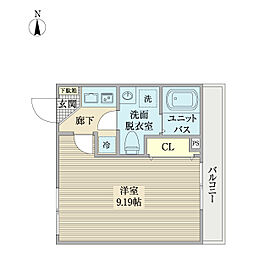 アーバンステージ錦糸町 1Kの間取図画像