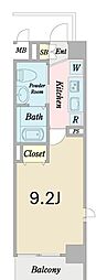 WISTERIA錦糸町 1Kの間取図画像